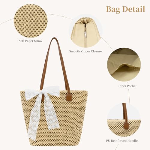 Image of Crescent Straw Shoulder Handbag for Women Summer Beach Tote Raffia Woven Purse Hobo Underarm Bag 2026