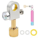 ✅【3000psi Manometer】CO2 Flaschenadapter ausgestattet mit einem 3000-psi-Manometer, das zur Beobachtung des Drucks während des Kohlendioxid-Füllvorgangs geeignet ist. Gleichzeitig sind ein Sicherheitsdruckventil und eine Dichtung eingebaut, um eine stabile Verbindung mit der Gasflasche ohne Leckagen zu gewährleisten.