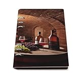 Fiekinao Red Wine Cellar A5 Binder, 90 Sheets, Leather Journal for Men And Women,Ideal for Work Note Taking And Writing
