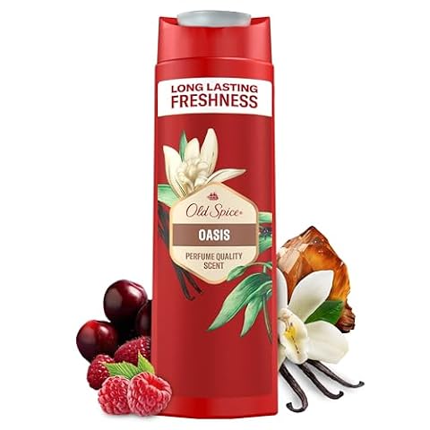Old Spice Oasis Męski żel pod prysznic i szampon 400ml Uniwersalny 3 w 1 żel do mycia włosów, twarzy i ciała. Długotrwały świeży zapach o jakości perfum