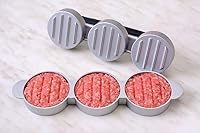 GRÄWE Hamburgerpresse für 3 Mini-Burger Patties, 3er Mini Burgerpresse aus Aluguss mit Antihaftbeschichtung & 60 Blatt Backpapier – Ansicht 7