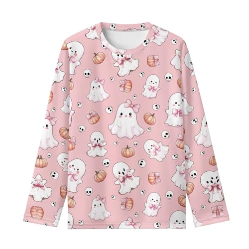 Kids Long Sleeve Shirt for Festive Occasions Loose Pretty Halloween Shirts Fall Winter Outfits for 3-16 Years Old
