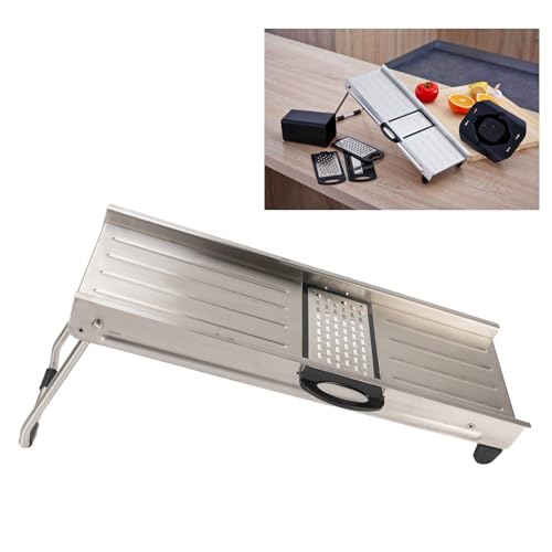 Cortador de Vegetales Múltiples, Fácil de Limpiar Acero Inoxidable de Acero Inoxidable Multi Funcional 4 en 1 Trituradora de Vegetales Manual para Zanahoria de Cebolla de Papa