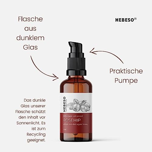 Hagebuttenöl HEBESO 100% rein und natürlich kaltgepresst 50ml
