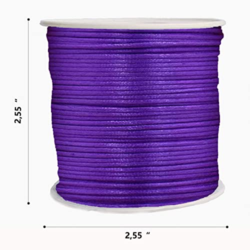 Momplus 1.5Mm Bracelet String Cord Polyester Beading String Beading Braided Thread String For Braiding Hair And Braiding Chinese Knot(Purple,110 Yard) #TOP3