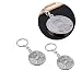 Acxico 2Pcs 50 Years Perpetual Calendar Keyring Vintage Keychain Silver Key Chain Key