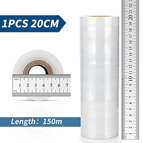 Verpackungsfolie, Verpackungsfolie Rolle, Verpackungsfolie Transparent 20 cm breit, Verpackungsfolie für Möbel, Transparent Strechfolienrolle für Möbel, Umzug, Paletten, Transport