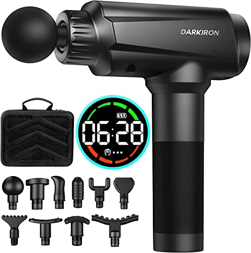 DARKIRON Muscle Massage Gun, Percussion Massage Gun Deep Tissue Massager for Athletes with 10 Massage Heads (EM31)