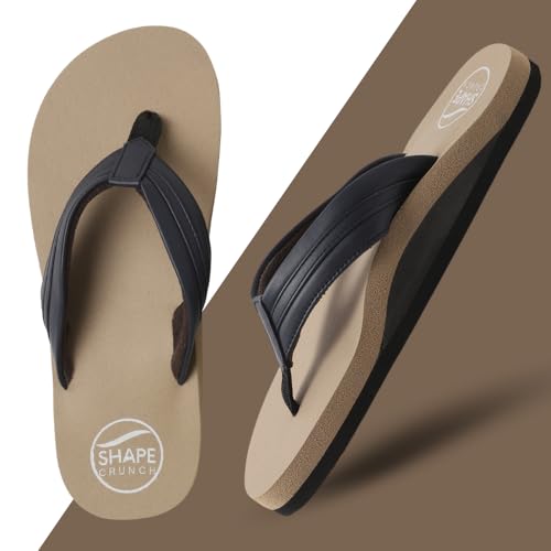 Image of SHAPECRUNCH Arch Support Slippers for Men - Ortho Slippers with MCR Sole to Reduce Pressure on Feet, Joints, and Back