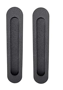 e-Hardware Depot: Metal, Concealed Sliding Wardrobe Handle (2 Piece) (6 inch x 1.5 inch, Black Matt)