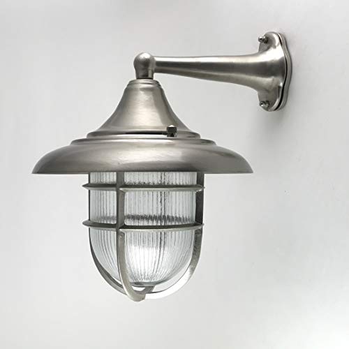 Grande lanterne d'extérieur laiton nickelé mat IP53 luminaire Arpia