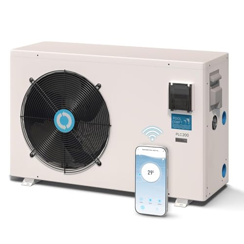 POOLCOMFT Inverter Electric Pool Heat Pump, Swimming Pool