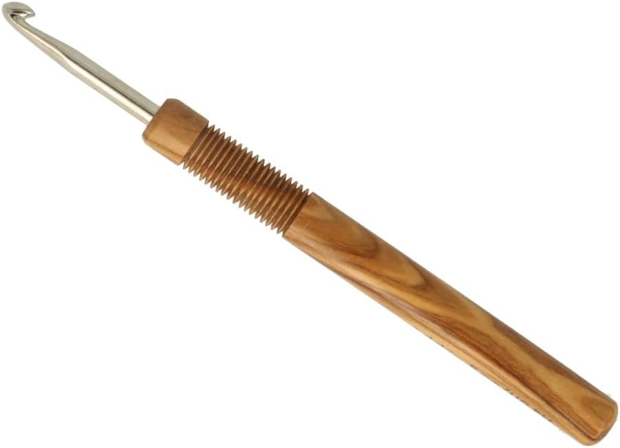 Addi AD5777015-4.50 Olive Wood Crochet Hook 4.5mm, Brown