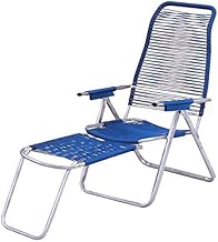 Armchair Recliner Mod Blue Colour Metal Adjustable Back