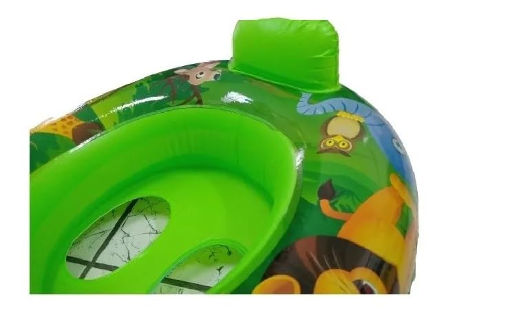 Image of Kids Inflatable Cartoon Swim Ring with Seat - Pink Baby Pool Float (TODO-Swiming-Ring)