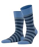 FALKE Herren Socken Sensitive Mapped Line M SO Baumwolle mit Komfortbund 1 Paar, Blau (Bonnieblue 6324), 43-46