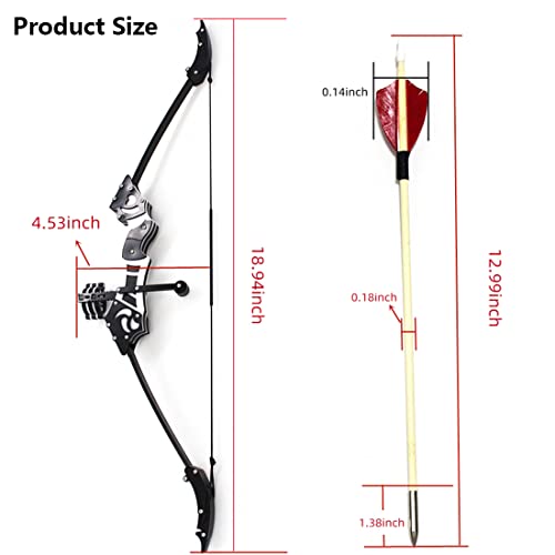 Sqlwylat Mini Archery Bow And Arrow For Youth & Adult Recurve Bow（Less Than 0.6 Lb） Portable Target Practice Bow Kit For Indoor & Outdoor Right And Left Handed Hunting Shooting Practice #TOP5