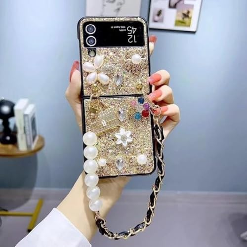 Housse Samsung Galaxy Z Flip 5 4 3 cadeau luxe bling diamant fleur