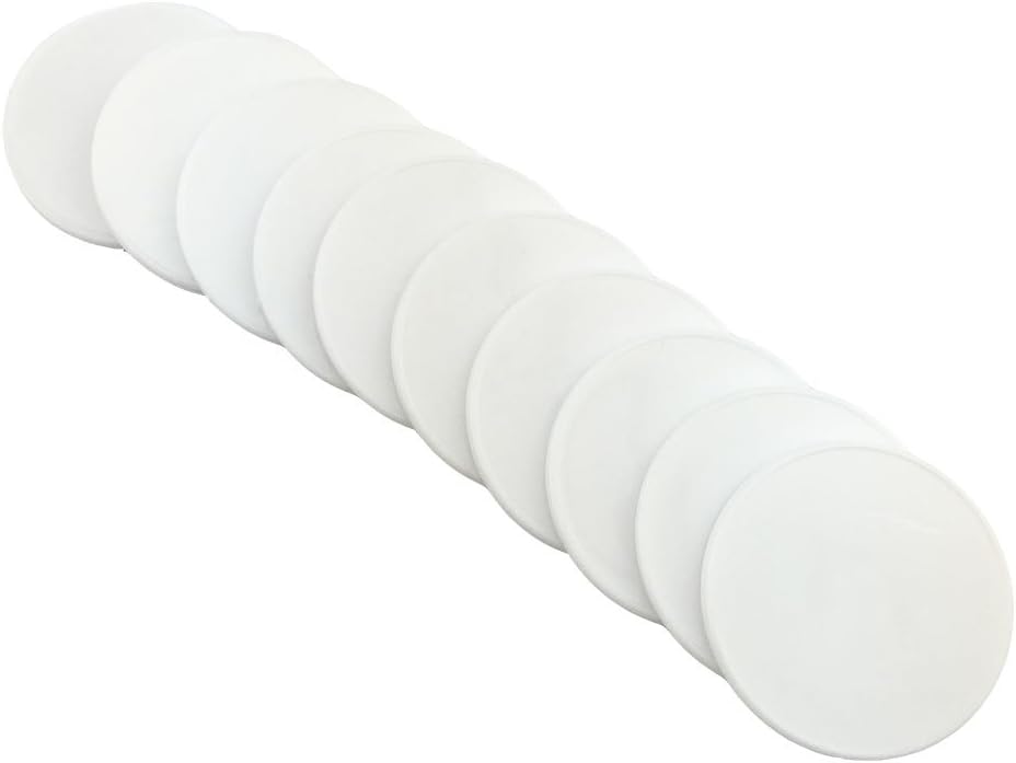 Smartdealspro Set of 100 1 1/2 Inch Opaque Poker Chips Plastic Learning Counters Game Tokens with Storage Box (White)