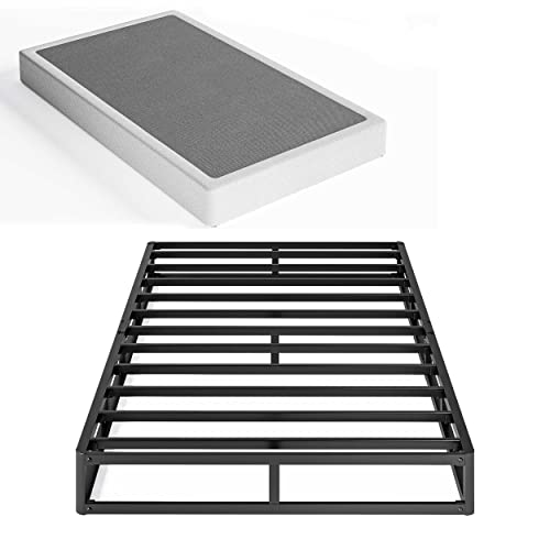 Daqutic Box Spring Twin，9 Inch Metal Box-Spring Only, Mattress Foundation, Heavy Duty Structure With Fabric Cover, Noise Free, Non-Slip, Easy Assembly #TOP4