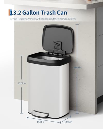 Caneca de basura rectangular 50 litros con tapa miniatura 3