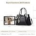 FORRICA Bolso Mujer Bolsa de Mano con Delicado Colgante Elegante Bolso de Hombro con Asa Superior Cuero PU Señora Bolso Bandolera para Compras Trabajar Negro Imagen de FORRICA Bolso Mujer Bolsa de Mano con Delicado Colgante Elegante Bolso de Hombro con Asa Superior Cuero PU Señora Bolso Bandolera para Compras Trabajar Negro