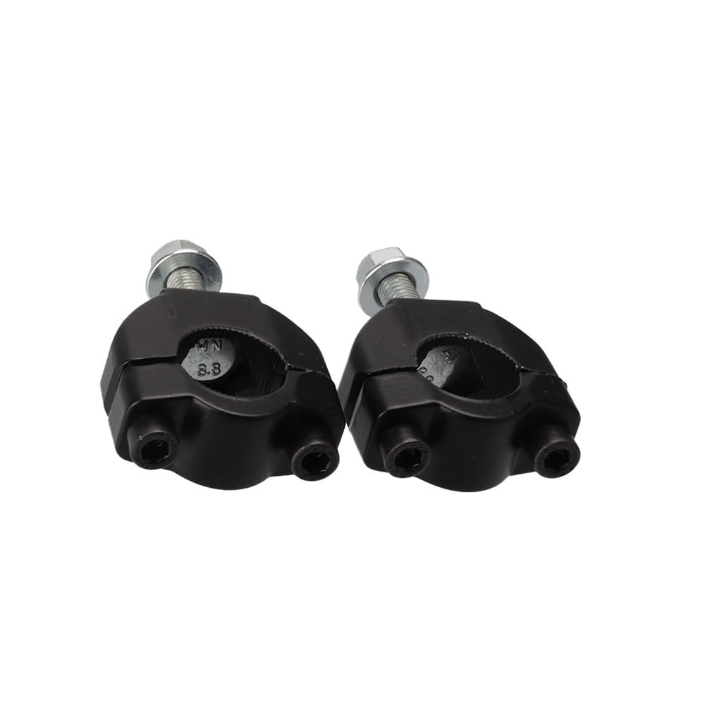 Riser guidon de 22mm noir avec pinces fixation rehausseurs moto