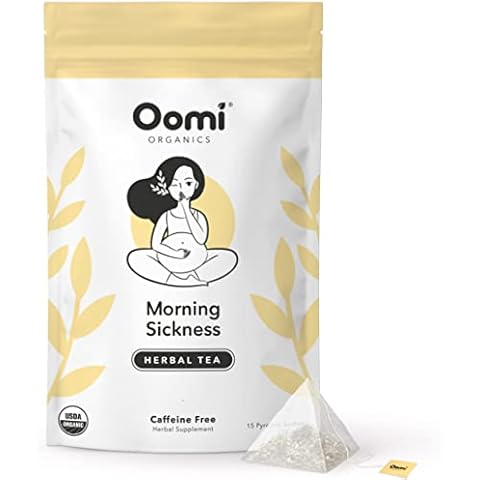 Oomi Morning Sickness Herbal Tea - USDA Organic Ginger & Rooibos Tea for Pregnant Women - Caffeine Free 30 cups Cover