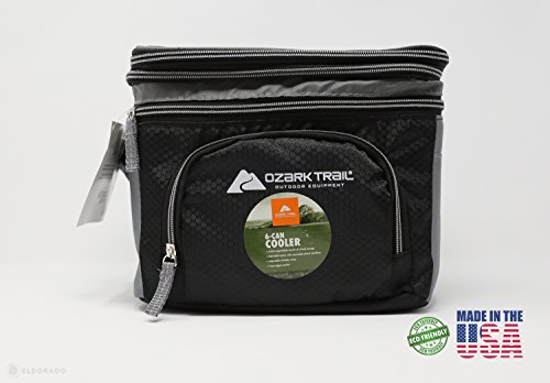 Ozark Trail 6 Can Cooler with Expandable Top (Black)