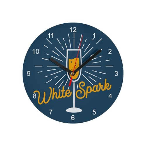Horloge murale en verre bleu 20 cm lisible et compacte - 2