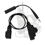 HEARFALCOM Tactical Military Accessories 6-Pin V2 U94 PTT Adapter for an/PRC 148 152 Walkie Talkie Compatible COMTAC SORDIN Tactical Headset (BK)