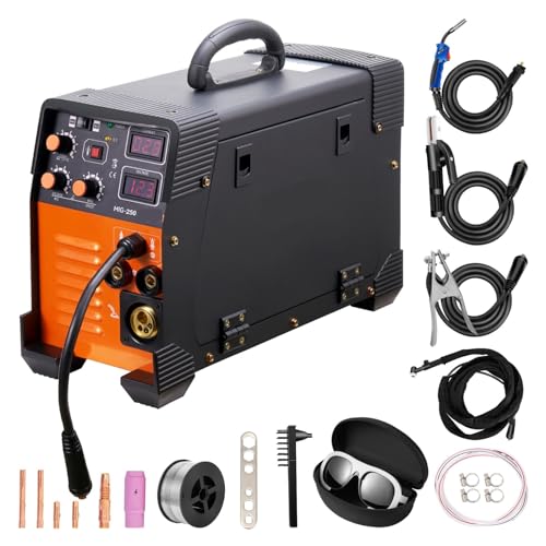 Soldador 250/160/200A TIG Arc Welder 3 En 1 Máquina De Soldadura Stick IGBT DC Inverter Pantalla Digital Combo Trabajo Y Bricolaje FáCil De Usar(250A)