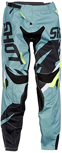 SHOT - Pantalón de Cross Contact Score, Caqui y neón Amarillo, Talla...