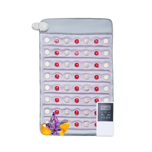 Vevor Tappetino Riscaldante A Infrarossi Lontani, Tappetino Riscaldante Per Massaggio Con Giada Naturale Luce Fotonica A 660 Nm, Tappetino Terapeutico