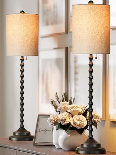 Buffet Lamps, Table Lamps Set of 2-30" H Tall with Sturdy Metal B...