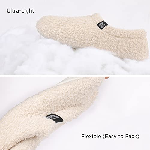 Rockdove Women's Teddy Fleece Closed Back Indoor Slipper, Size 7-8 Us Women, Off White #TOP3