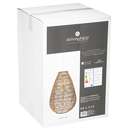 Sospensione "Etel" Beige D38Cm - Atmosphera Creatore D'interni - 2