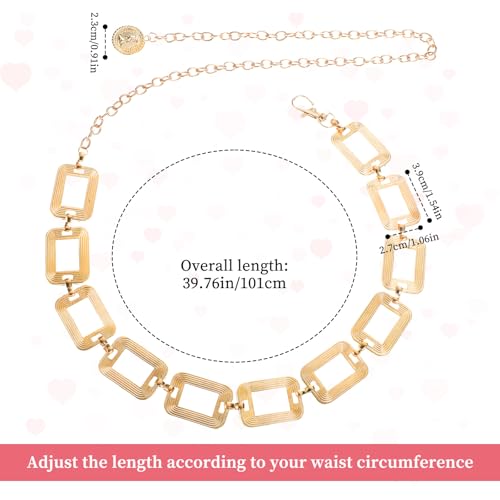 Women's Chain Belt Metal Waist Belt Gold Chain Belt Chunky Belly Link Belt Adjustable Women Long Belt Multilayer Fashion Belly Jewelry for Women Girls Dresses Jeans Trousers2
