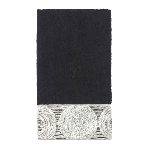 Avanti Linens 19334BLK Galaxy Fingertip Towel, Black, 11.00" x 18.00"