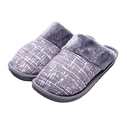 Pantufa De Casa Masculina Feminina Adulta Pelúcia Confortável (BR42-43（29cm）, AZUL)