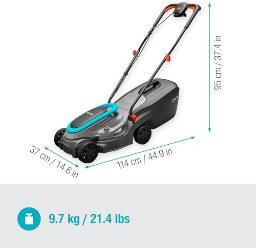 Bild 3 - Gardena Elektro-Rasenmäher PowerMax 32/1200 G2: Mäher bis 300 m², 1200 W Leistung, 32 cm Schnittbreite, 30 l Fangvolumen, 35 bis 65 mm Schnitthöhe, ErgoTec Griff, zusammenklappbar (14633-20)