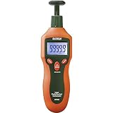 Extech RPM33 Combination Contact/Laser Photo Tachometer - Digital Handheld Meter for RPM, Surface Speed, and...