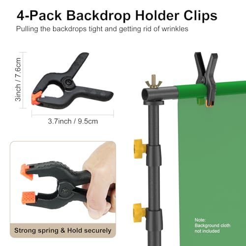 LINCO Lincostore Backdrop Support Stand Kit 10x6.5ft Adjustable Photography Studio Photo Background Support System with Carrying Bag for Green Screen Muslin, 4171 by LINCO - Image 8