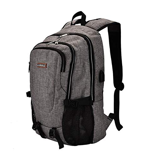 Mochila de escuela grande gris para mujer que buscan comodidad al llevar el portátil y apuntes