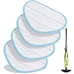 iSingo 4 Steam Mop Pads Compatible with H2O HD Steam Mop,Reusable Microfibre Mop Pads,Mop Pads for Floor Cleaning,