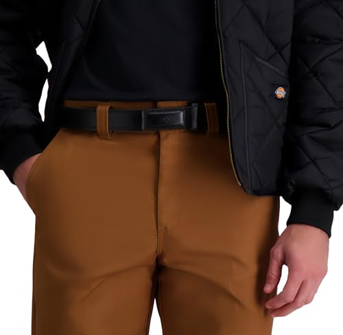 Dickies Cinto mecânico masculino de couro que não arranha, Preto, X-Large (42-44)