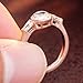 Dsnyu Rose Gold Wedding Ring, Eternity Band Rings for Women 9K Rose Gold Elegant with Round Cut Moissanite 2ct Band Fashion Trendy Size 5.5
