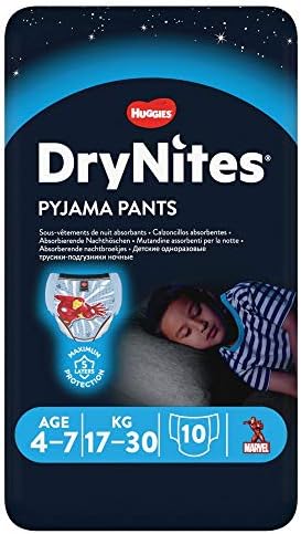 Huggies 410138 DryNites Boy Spodnie Piżamowe Dla Chłopców 4-7 Lat, Bezbarwny, 10 Sztuk