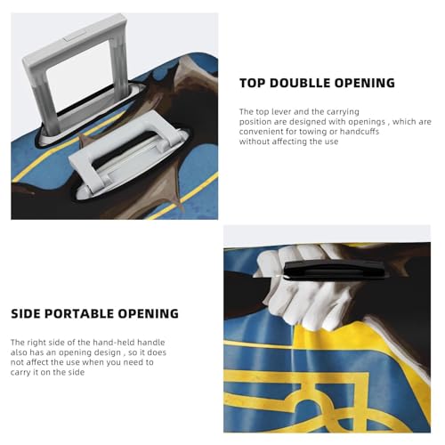 Travel Luggage Cover Vintage Torn Broken Ukraine Flag Fashion Washable Baggage Suitcase Protector Fit For Luggage Medium4