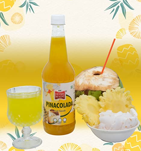 Image of RK HOME MADE NATURAL SYRUP | Pinacolada Syrup Concentrated Syrups & Squash | Gluten Free | 100 % Vegan & Low Fat | A Perfect Drink For House Parties, Picnics, And Road Trips To Everyone's Delight 750 - Ml